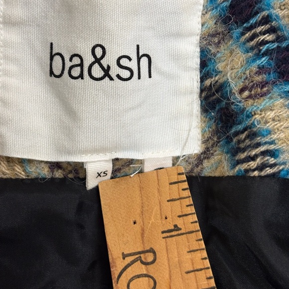 ba&sh Checkered Beige and Blue Jacket - Picture 8 of 16